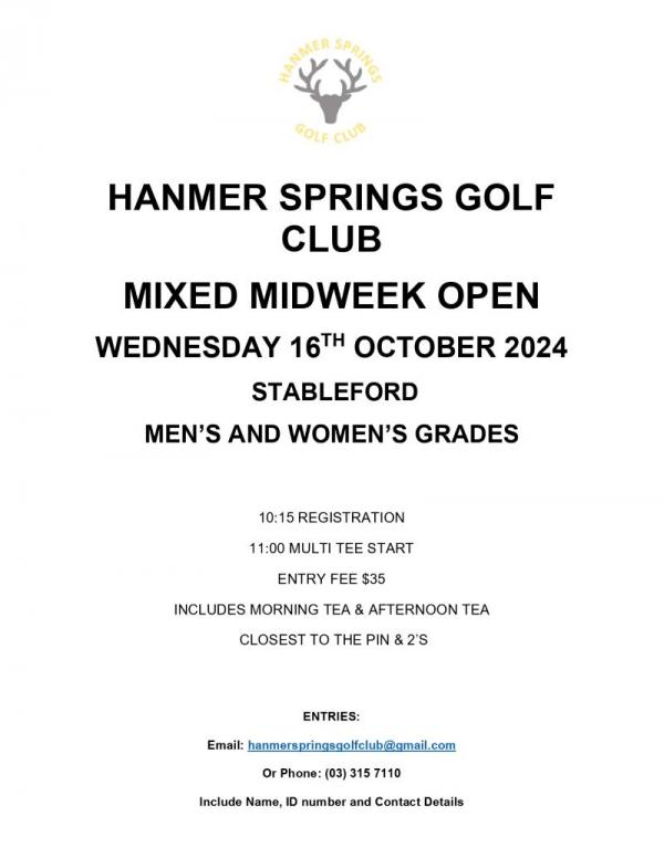 Hanmer Springs Mixed Midweek