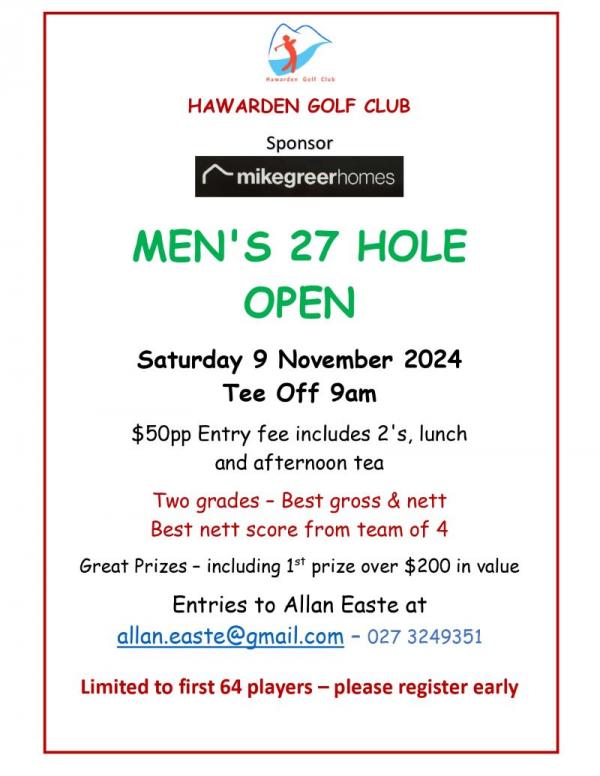 Hawarden Mens Open