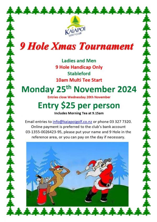 Kaiapoi 9 Hole Christmas