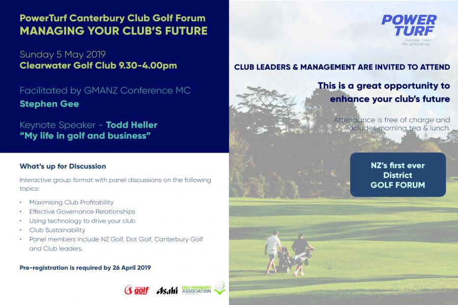 Canterbury Club Golf Forum Flyer