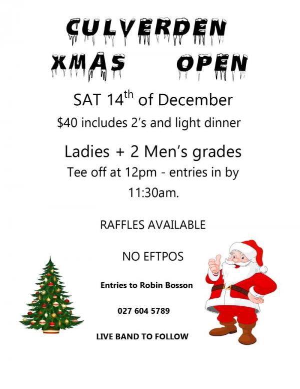 Culverden Xmas Open