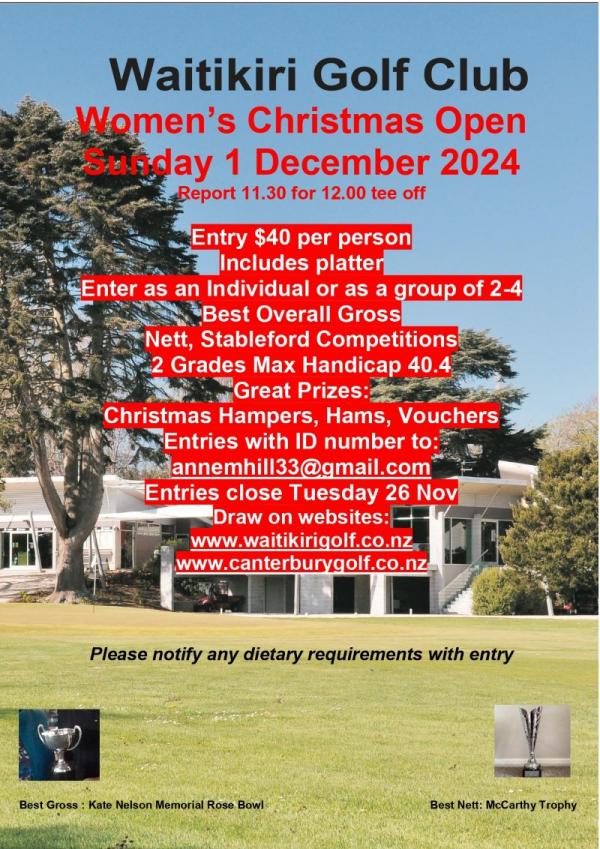 Waitikiri Womens Xmas Open